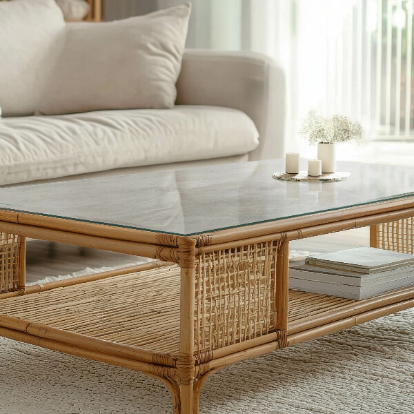 Plateau verre pour table rectangulaire Rayures sur la surface du béton