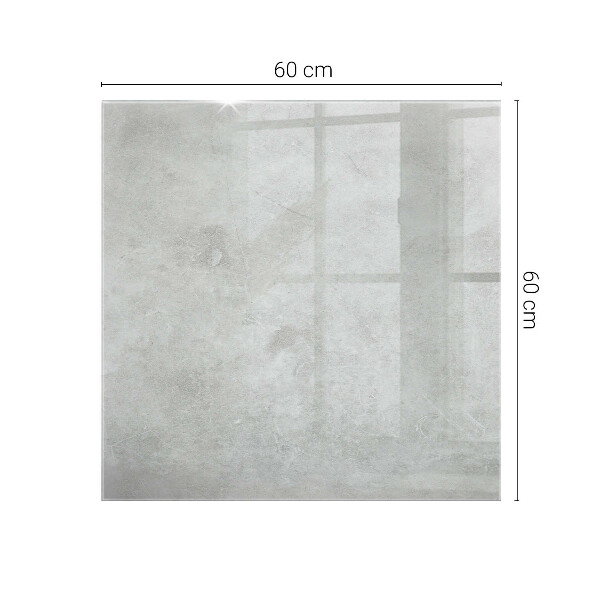 Plateau verre pour table rectangulaire Rayures sur la surface du béton