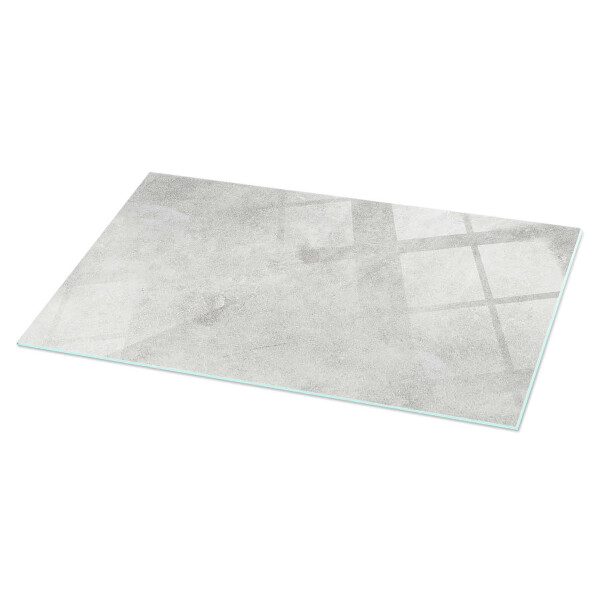 Plateau verre pour table rectangulaire Rayures sur la surface du béton