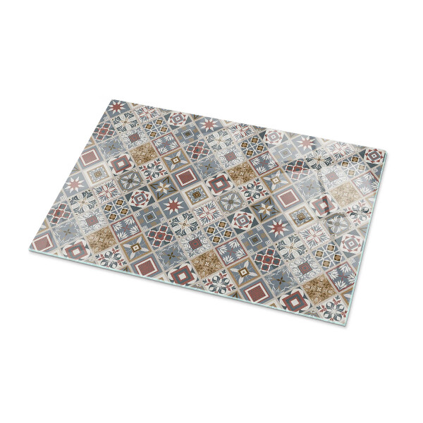 Plateau verre pour table rectangulaire Mosaïques décoratives avec détails