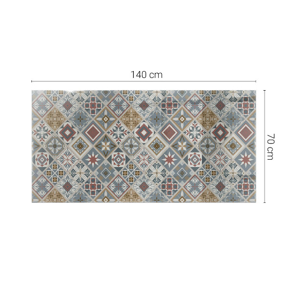 Plateau verre pour table rectangulaire Mosaïques décoratives avec détails