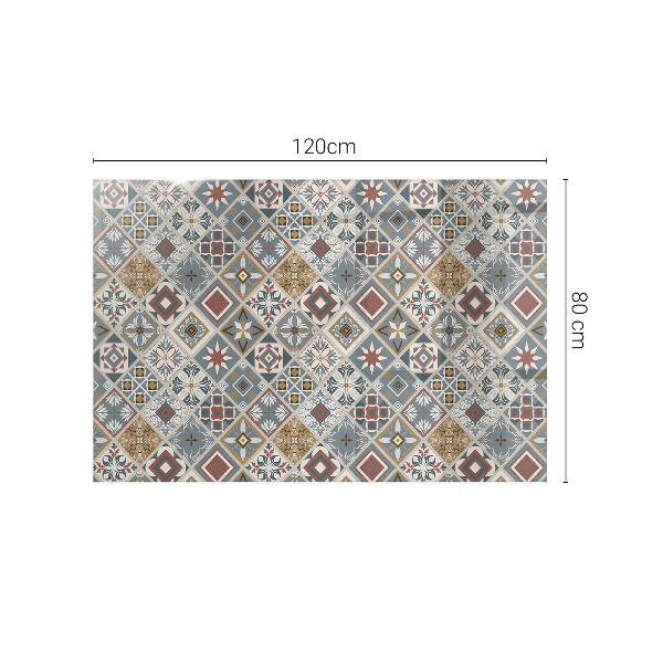 Plateau verre pour table rectangulaire Mosaïques décoratives avec détails
