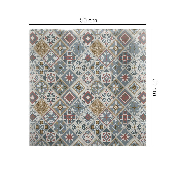 Plateau verre pour table rectangulaire Mosaïques décoratives avec détails