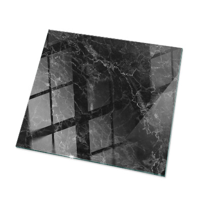 Plateau verre pour table rectangulaire Marbre aux veines délicates