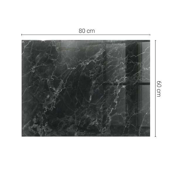 Plateau verre pour table rectangulaire Marbre aux veines délicates