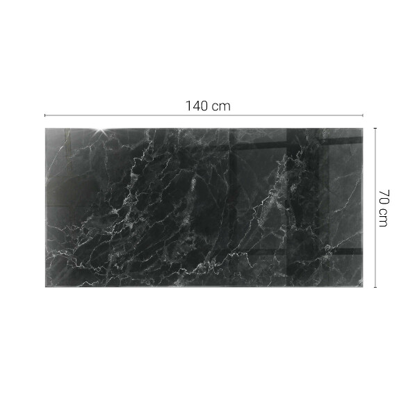 Plateau verre pour table rectangulaire Marbre aux veines délicates