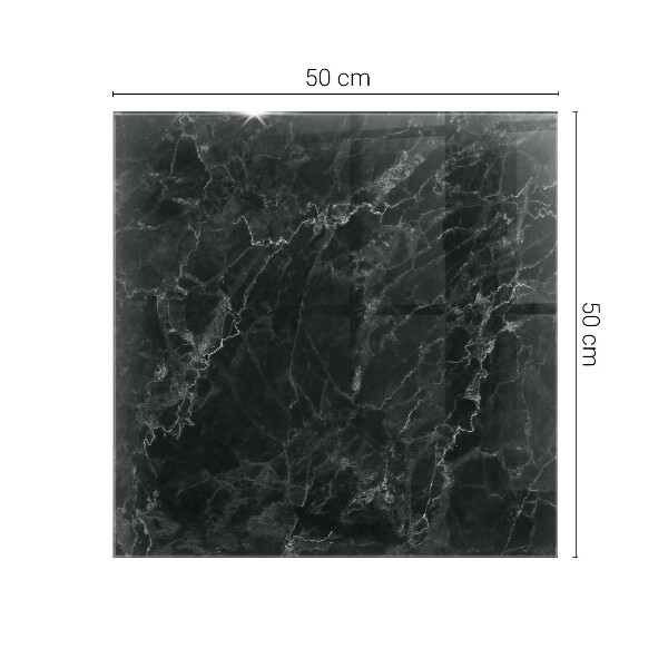 Plateau verre pour table rectangulaire Marbre aux veines délicates