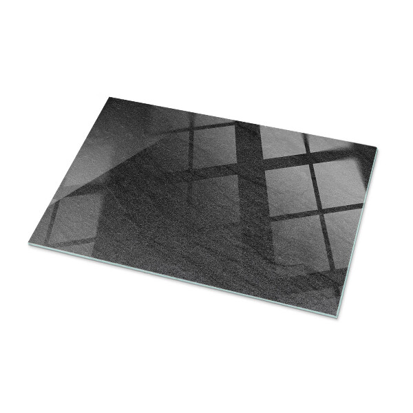 Plateau verre pour table rectangulaire Motif de texture de pierre