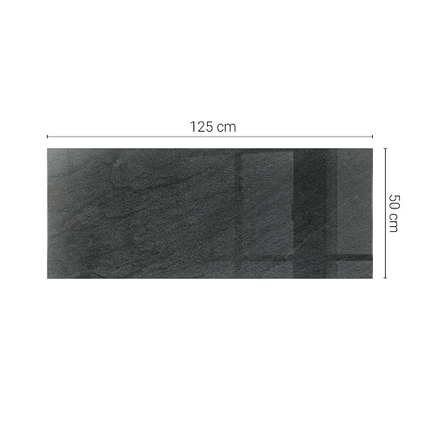 Plateau verre pour table rectangulaire Motif de texture de pierre