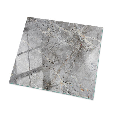 Plateau verre pour table rectangulaire Motif marbre élégant