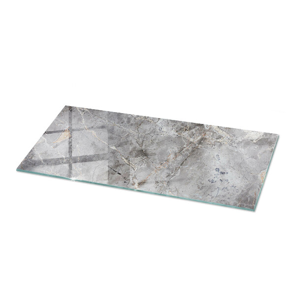 Plateau verre pour table rectangulaire Motif marbre élégant