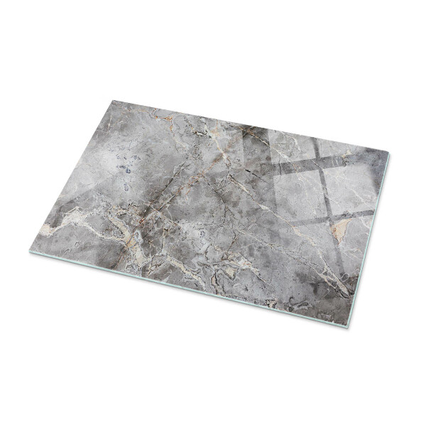 Plateau verre pour table rectangulaire Motif marbre élégant