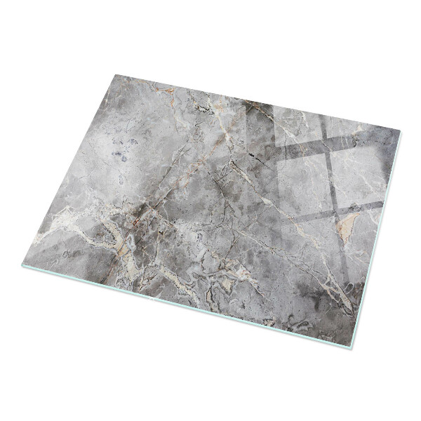 Plateau verre pour table rectangulaire Motif marbre élégant