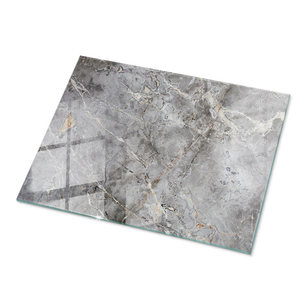 Plateau verre pour table rectangulaire Motif marbre élégant