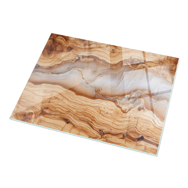 Plateau verre pour table rectangulaire Le bois en harmonie avec la résine