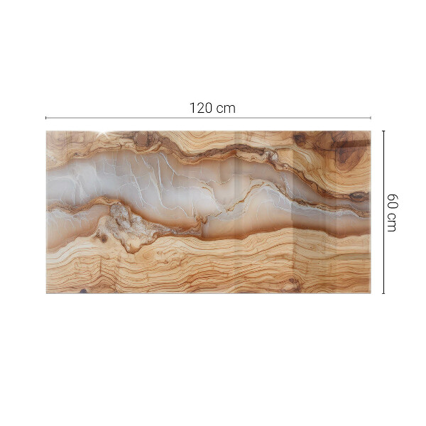 Plateau verre pour table rectangulaire Le bois en harmonie avec la résine