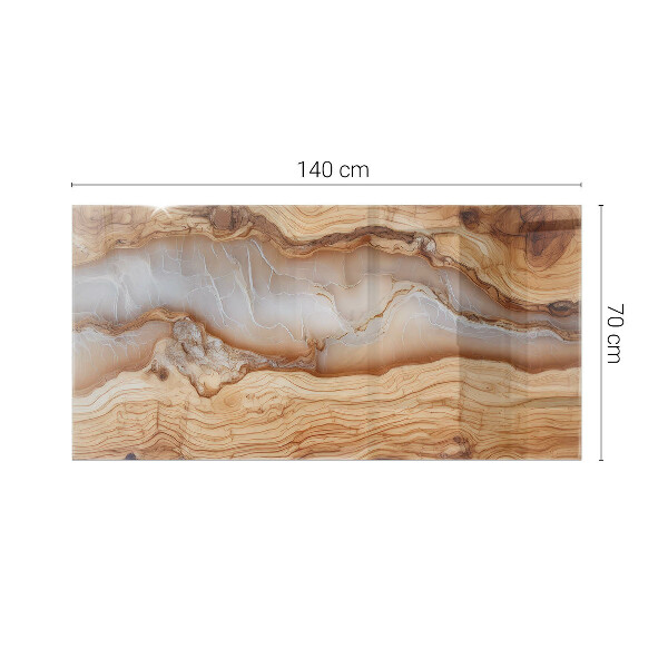 Plateau verre pour table rectangulaire Le bois en harmonie avec la résine