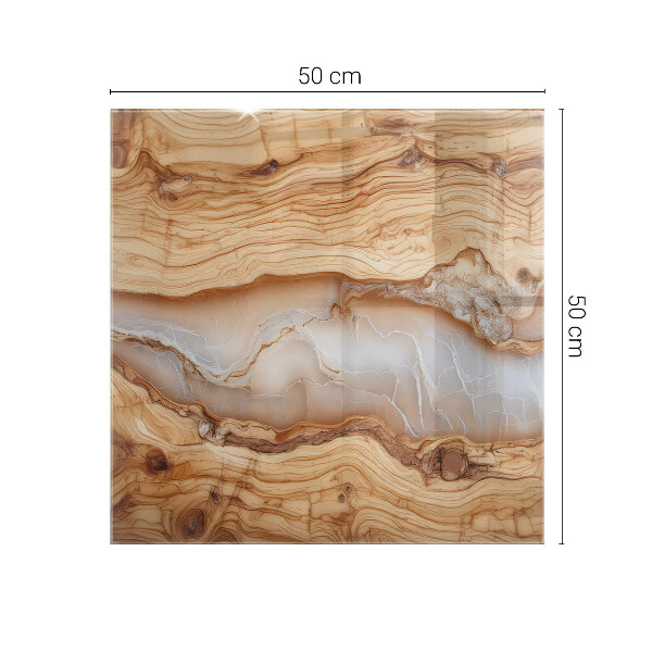 Plateau verre pour table rectangulaire Le bois en harmonie avec la résine