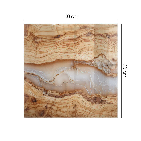 Plateau verre pour table rectangulaire Le bois en harmonie avec la résine