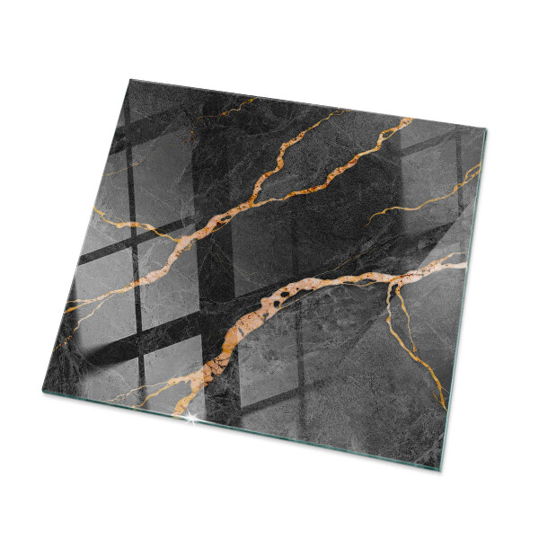 Plateau verre pour table rectangulaire Les veines du marbre dans le design