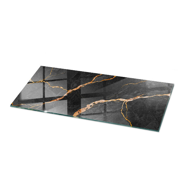 Plateau verre pour table rectangulaire Les veines du marbre dans le design