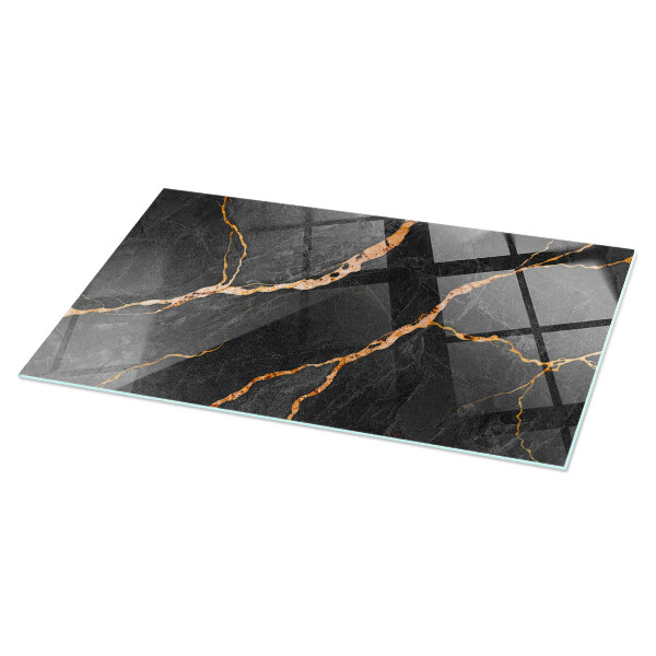Plateau verre pour table rectangulaire Les veines du marbre dans le design
