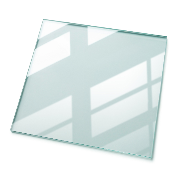 Plateau en verre rectangulaire transparent