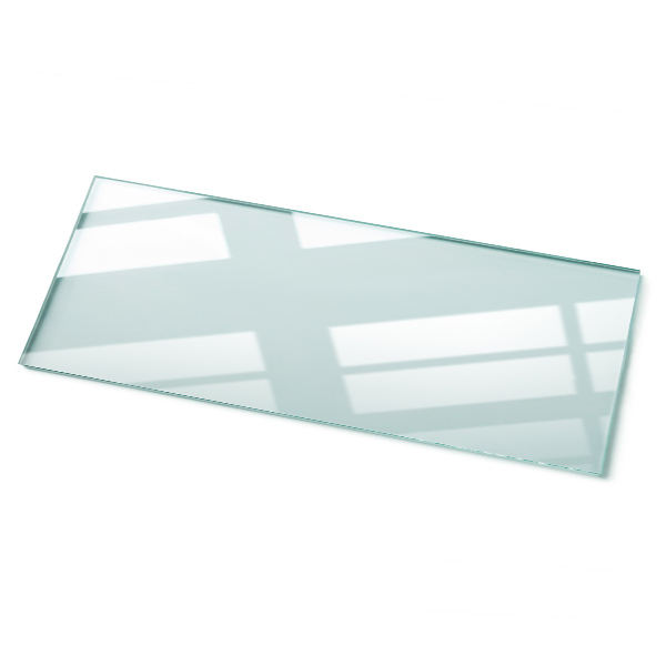 Plateau en verre rectangulaire transparent