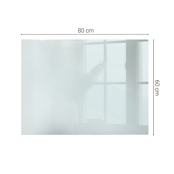 Plateau en verre rectangulaire transparent