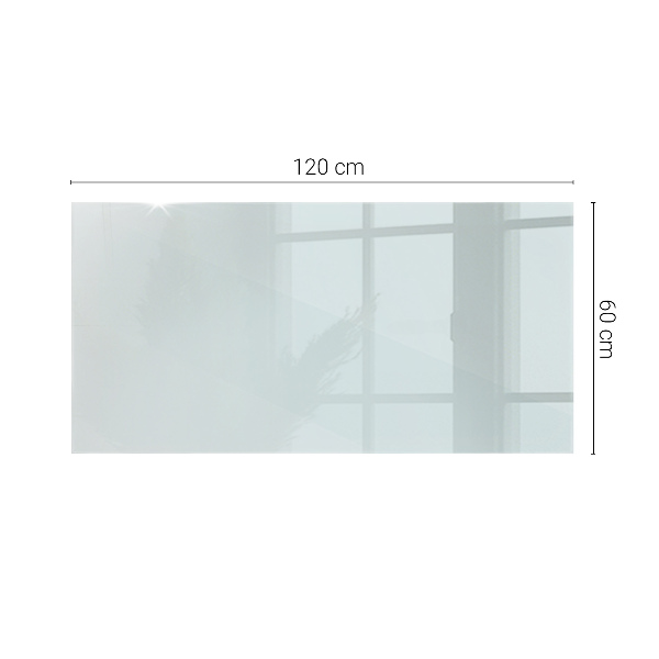 Plateau en verre rectangulaire transparent