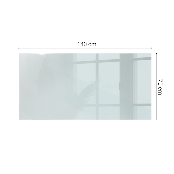 Plateau en verre rectangulaire transparent