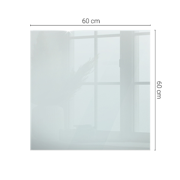Plateau en verre rectangulaire transparent