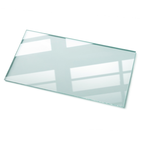 Plateau en verre rectangulaire transparent