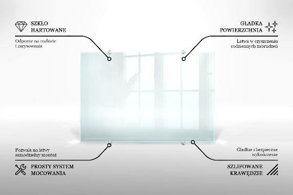 Verre pour crédence transparent 100x50 cm