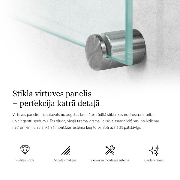 Transparent verre pour crédence 100x70 cm