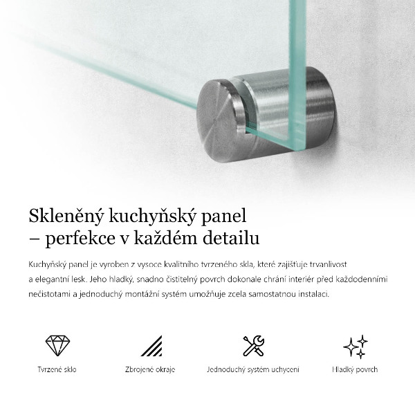 Panneau crédence cuisine transparent 120x60 cm