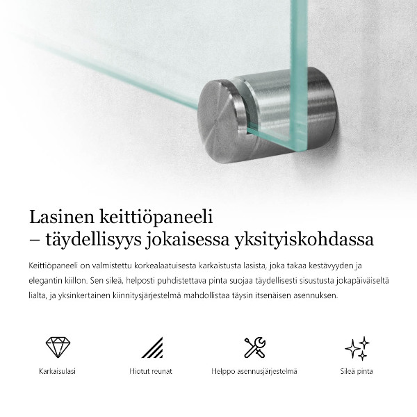 Panneau crédence cuisine transparent 120x60 cm