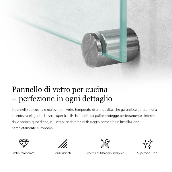 Panneau crédence cuisine transparent 120x60 cm