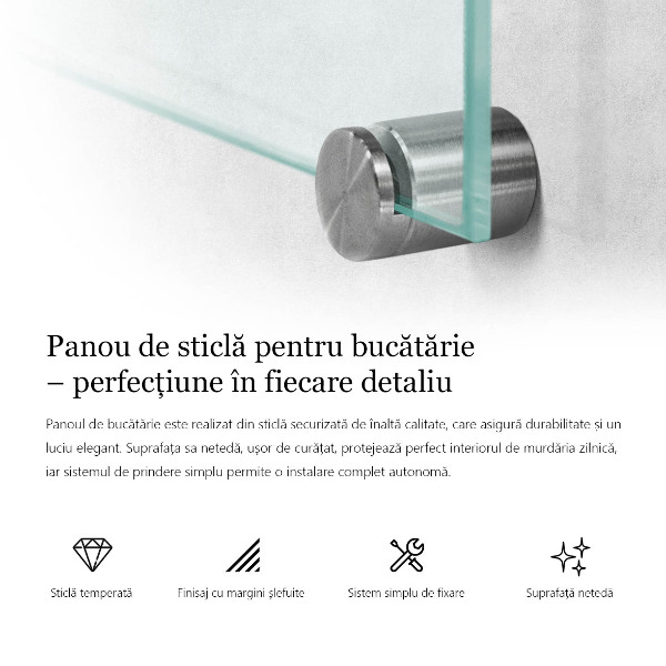 Panneau crédence cuisine transparent 120x60 cm