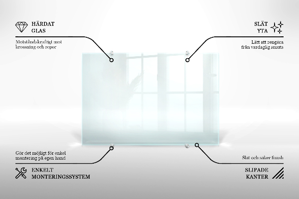 Panneau crédence cuisine transparent 120x60 cm
