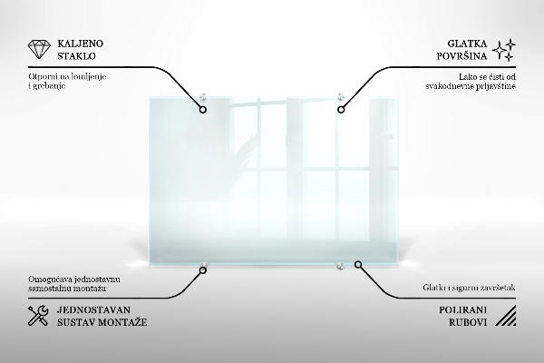 Transparent panneau crédence cuisine 125x50 cm