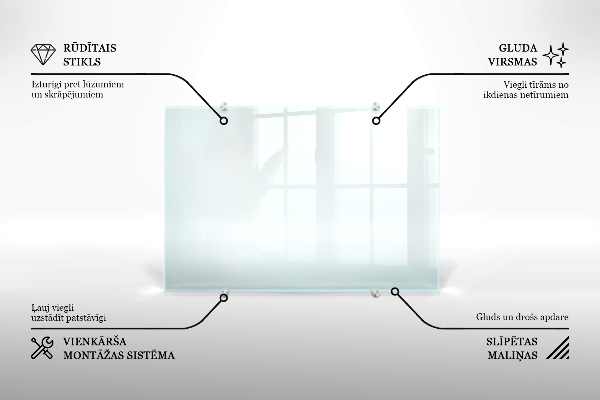 Transparent panneau crédence cuisine 125x50 cm