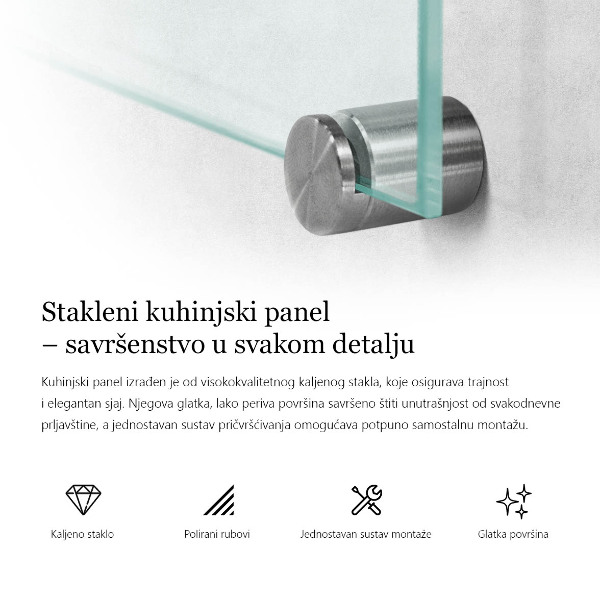 Crédence de cuisine transparent 140x70 cm