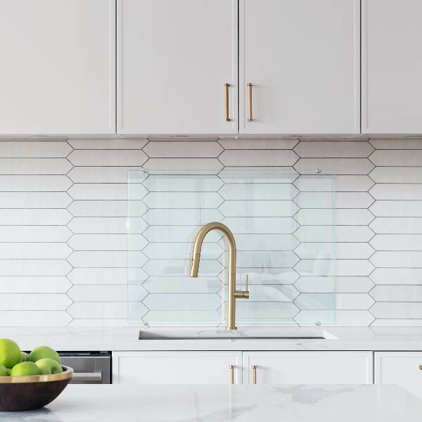 Crédence en verre transparent 80x60 cm