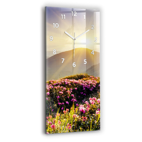 Horloge rectangulaire verticale Paysage de montagne