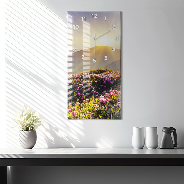 Horloge rectangulaire verticale Paysage de montagne