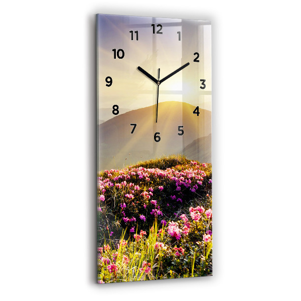Horloge rectangulaire verticale Paysage de montagne