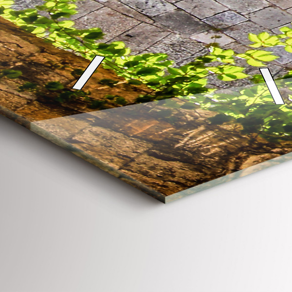 Horloge rectangulaire verticale Rue pittoresque de Rhodes