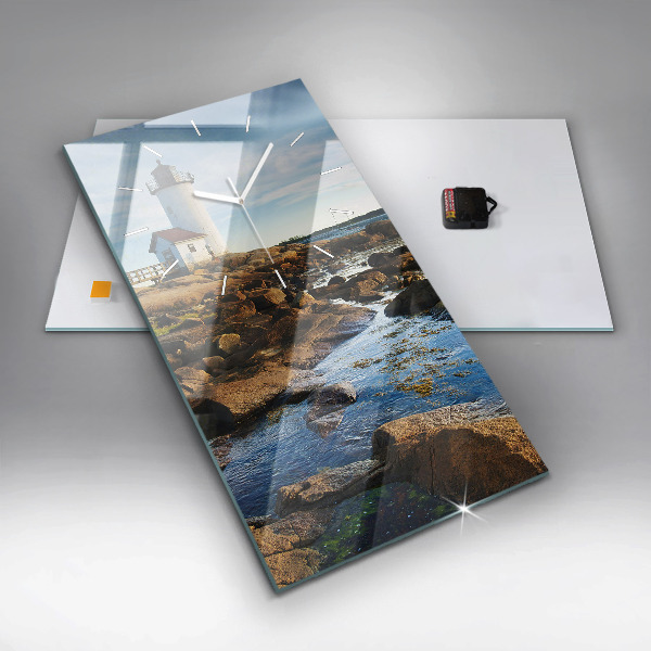 Horloge rectangulaire verticale 'Phare d''Annisquam'
