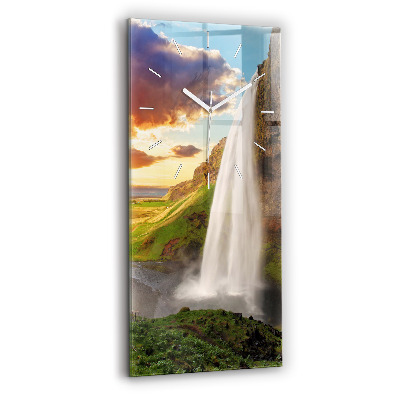 Horloge rectangulaire verticale Cascade en Islande